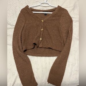 Cute faux fur sweater top
